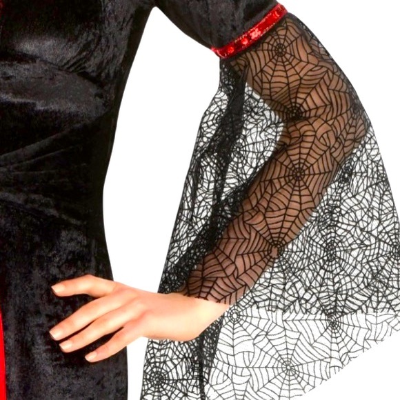 CostumesUSA Adult Halloween Countess Vampiretta Vampire Dress & Collar Sz S - Picture 3 of 7